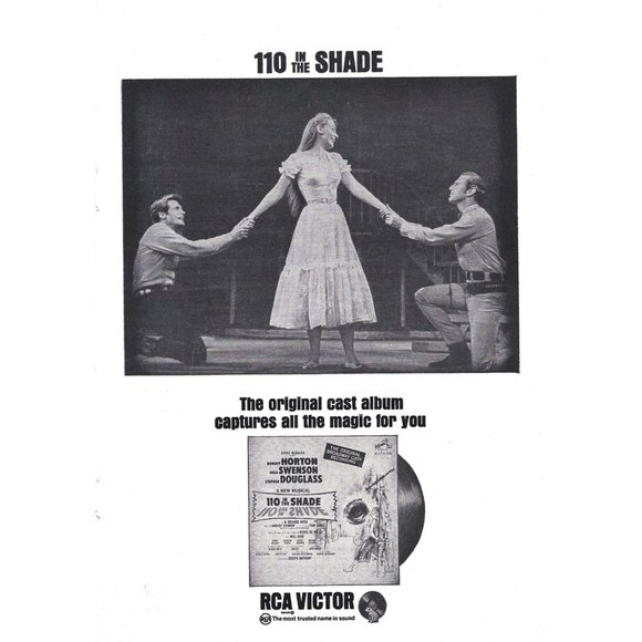 Other - 110 in the Shade Broadway Musical RCA Victor Album 1960s Vintage Print Ad 9 in